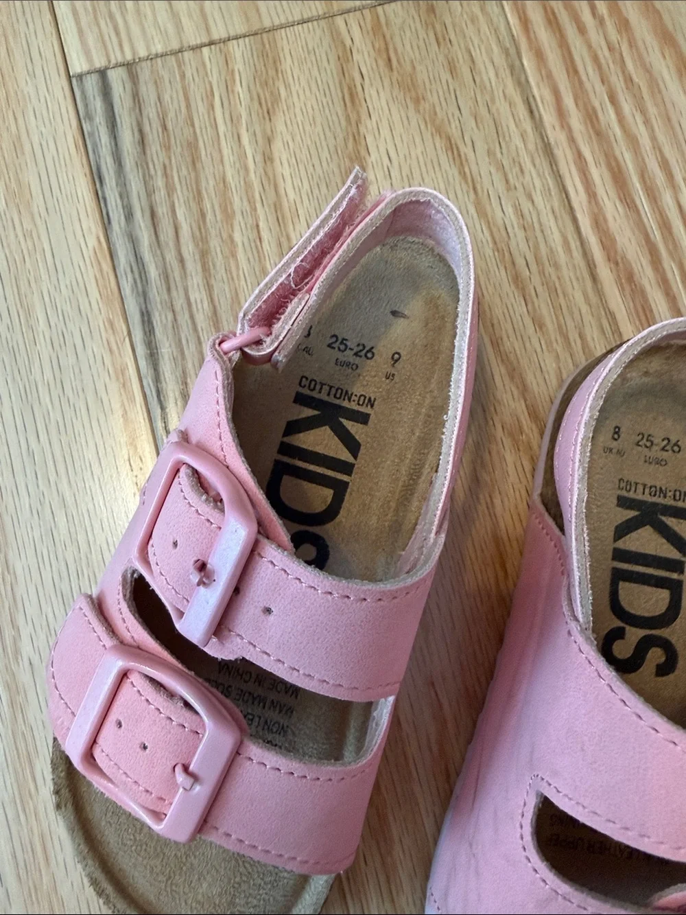 Cotton On Kids Light Pink Double-Buckle Sandals